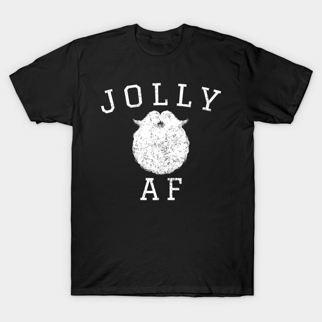 Jolly-AF Funny Christmas Black T-Shirt by Duhkan Painting